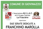 18-19/10: due serate dedicate a Franchino Marolla